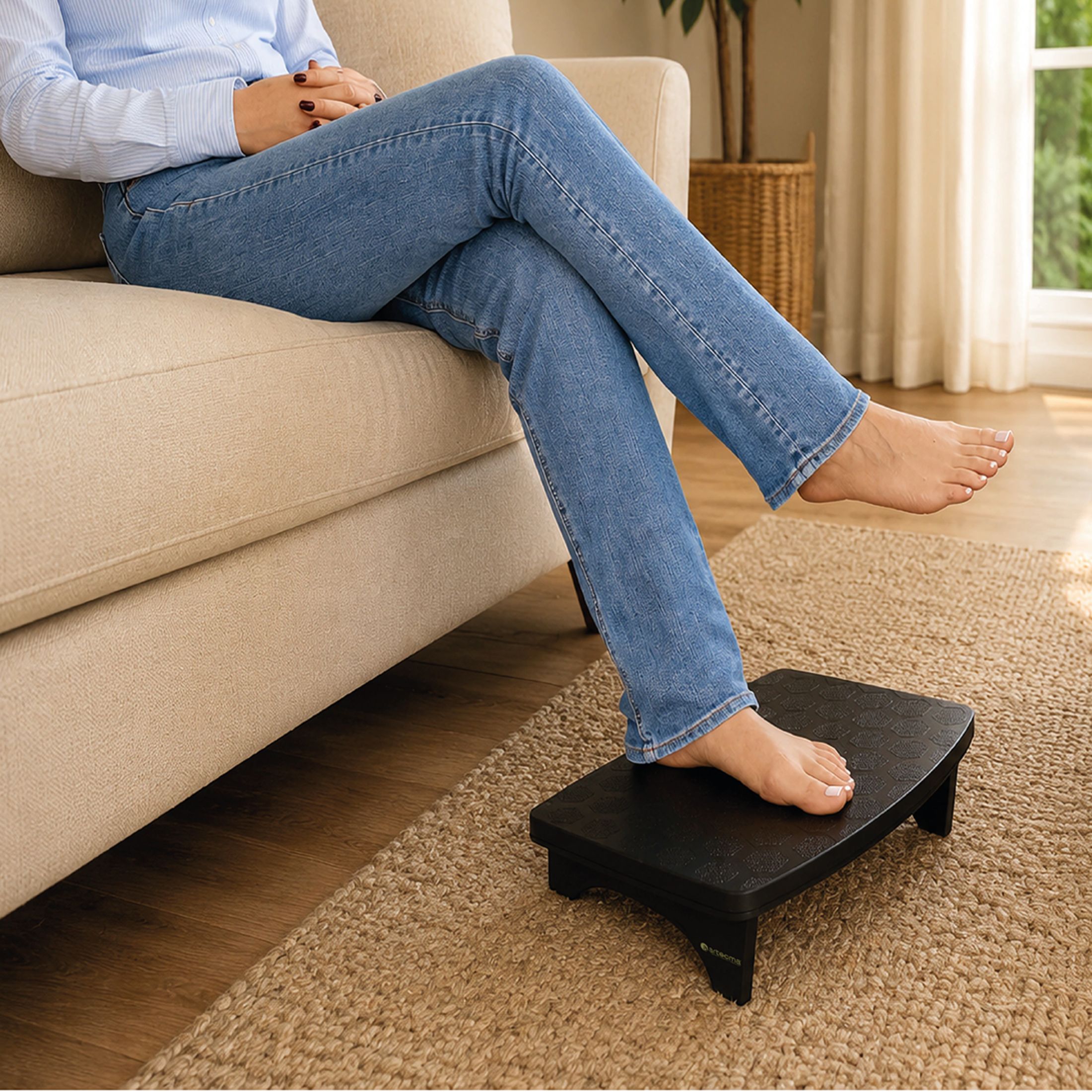 Reposapiés ergonómico para oficina / Sencillo con altura fija