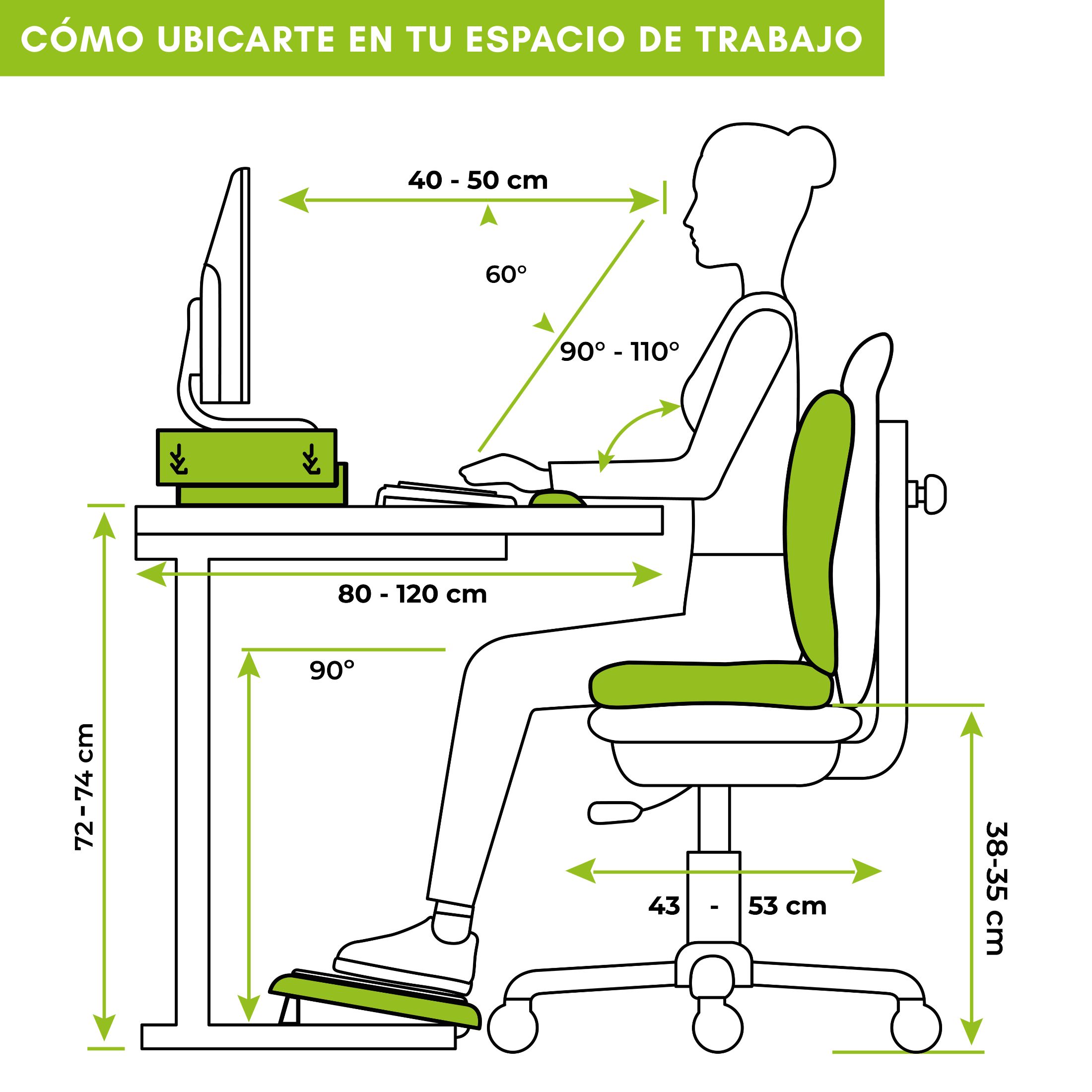 Reposapiés ergonómico para oficina / Sencillo con altura fija